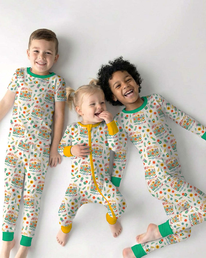 Love For All Family Matching Bamboo Two Piece Long Sleeve Pajama Set