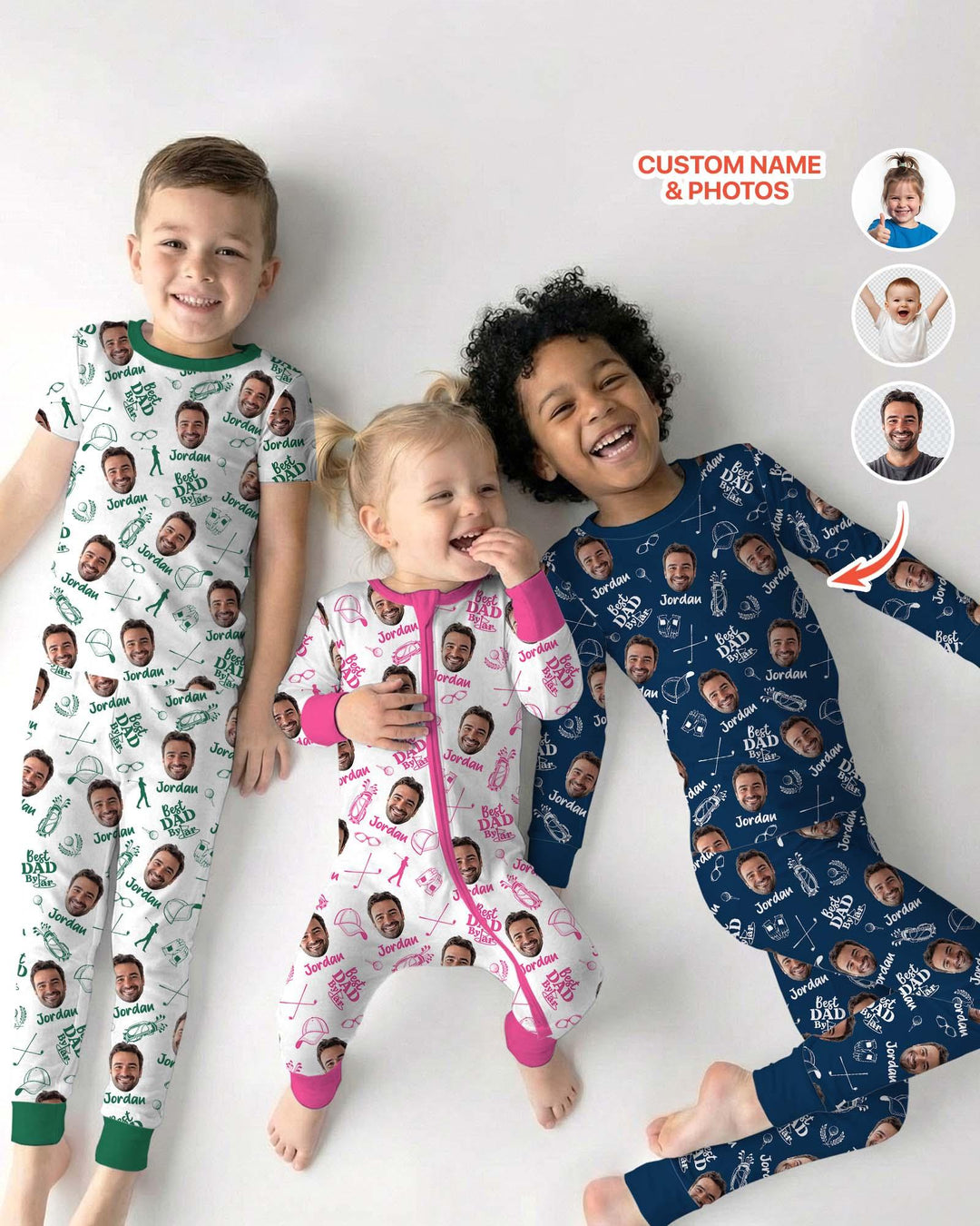 Custom Photo Best Dad By Par Bamboo Convertible Zippy