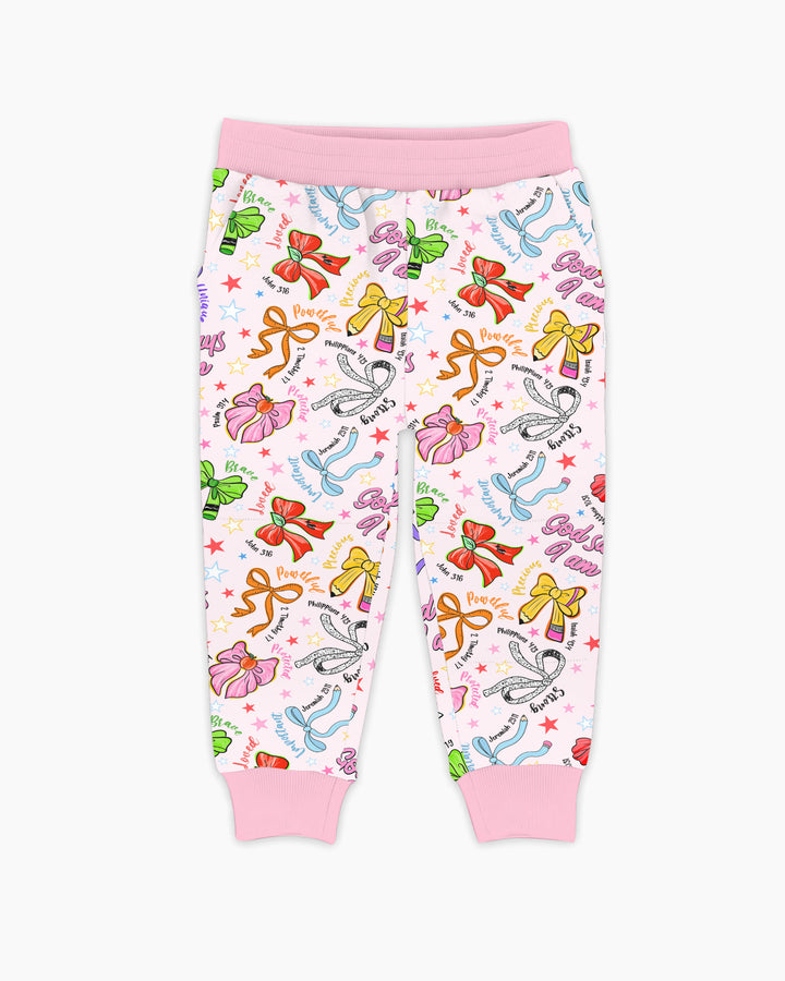 Pencil Bows God Says I Am Bamboo Jogger