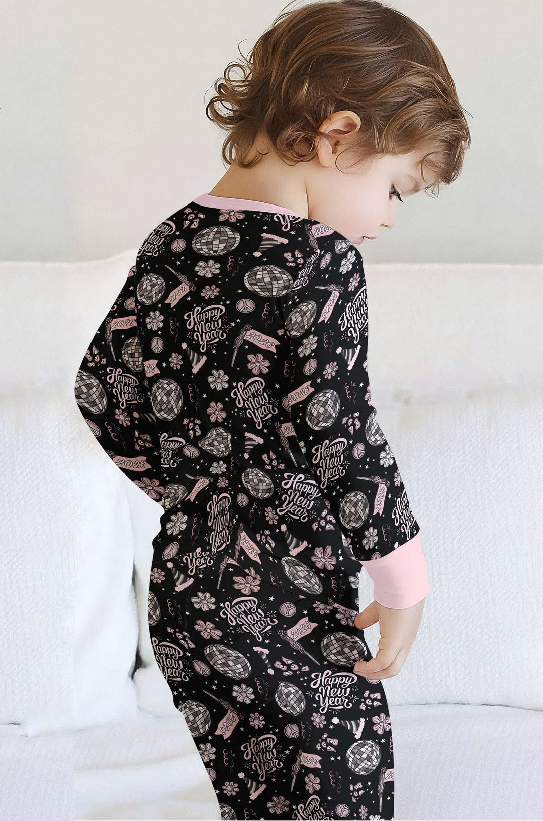 Disco New Years Eve Bamboo Two Piece Long Sleeve Pajama Set