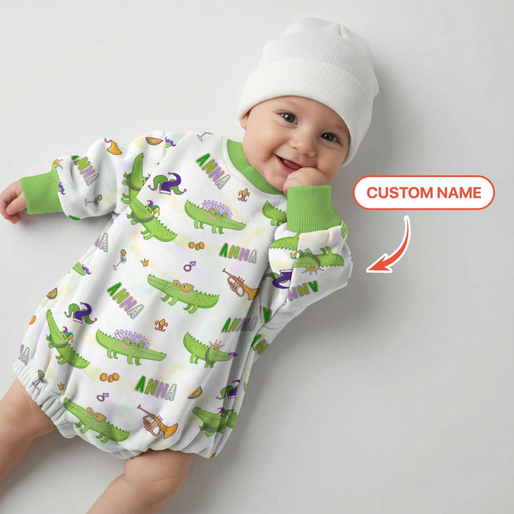 Alligator Mardi Gras Festival Bamboo Bubble Romper