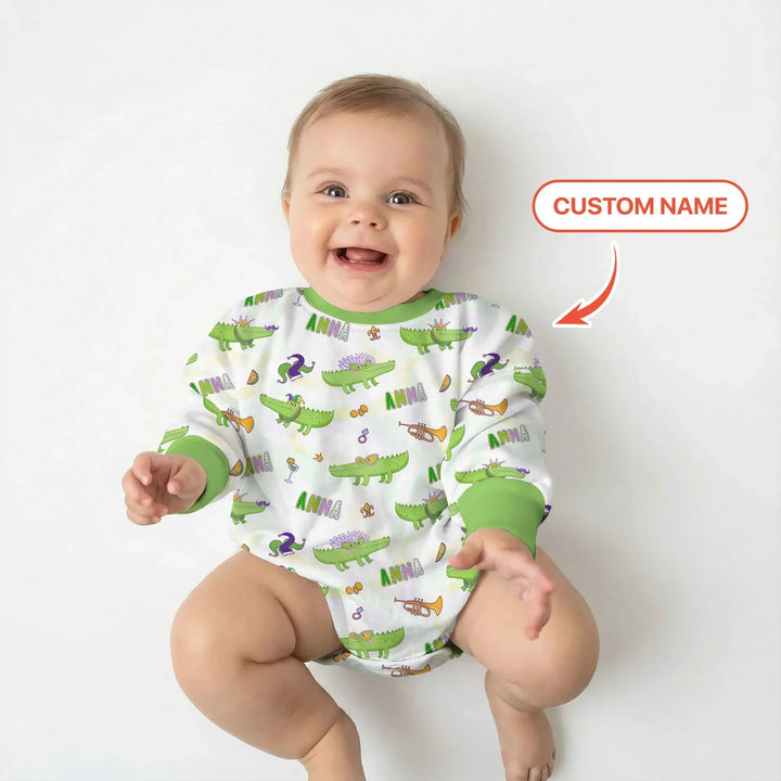 Alligator Mardi Gras Festival Bamboo Bubble Romper