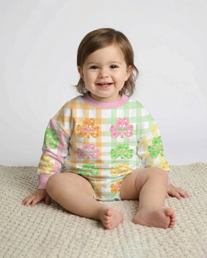 Lucky Shamrock Bamboo Bubble Romper