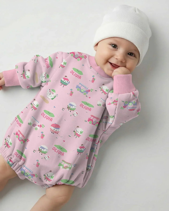 Cute Golf ball Bamboo Bubble Romper