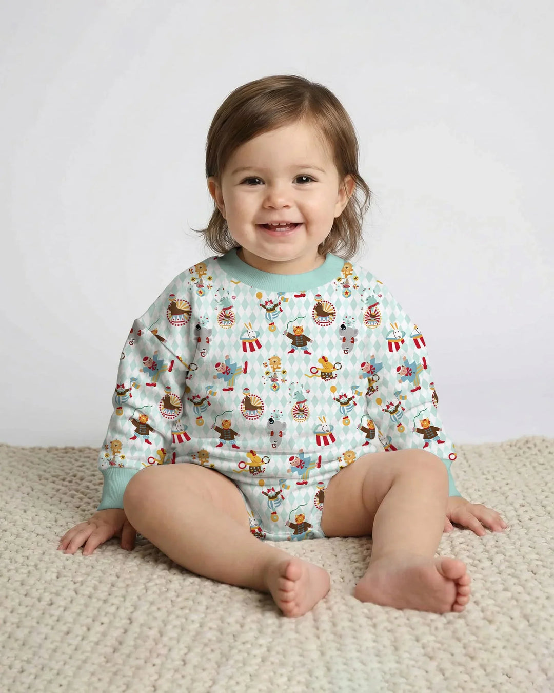 Circus Animal Bamboo Bubble Romper