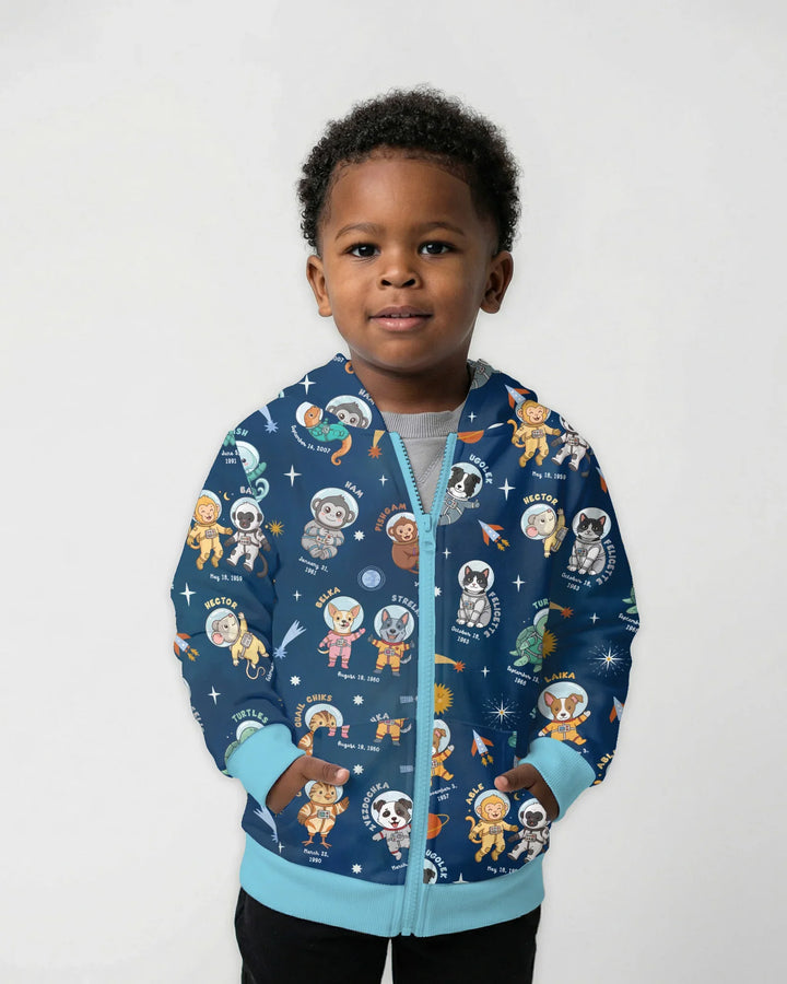Animal Astronauts Bamboo Zip Hoodie
