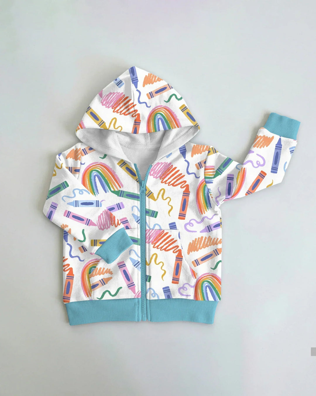 Crayon Chaos Bamboo Zip Hoodie