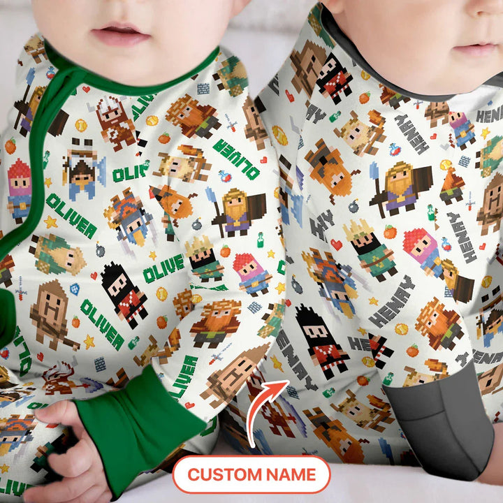 Blocky Buddy Squad Custom Name Bamboo Convertible Zippy