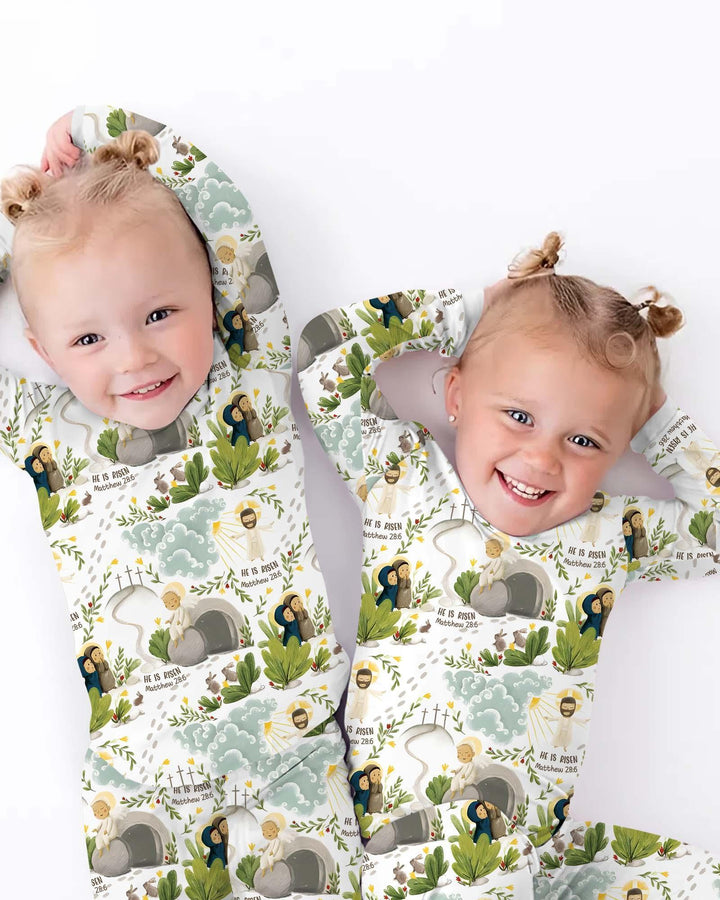 He Is Risen Bamboo Two Piece Long Sleeve Pajama Set
