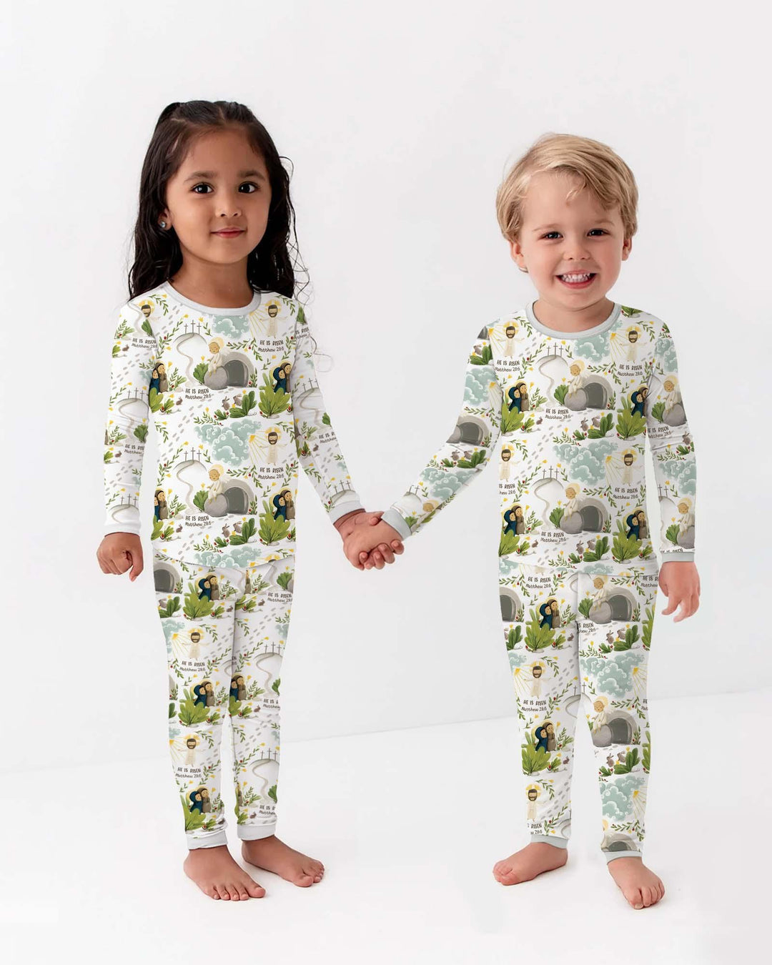 He Is Risen Bamboo Two Piece Long Sleeve Pajama Set
