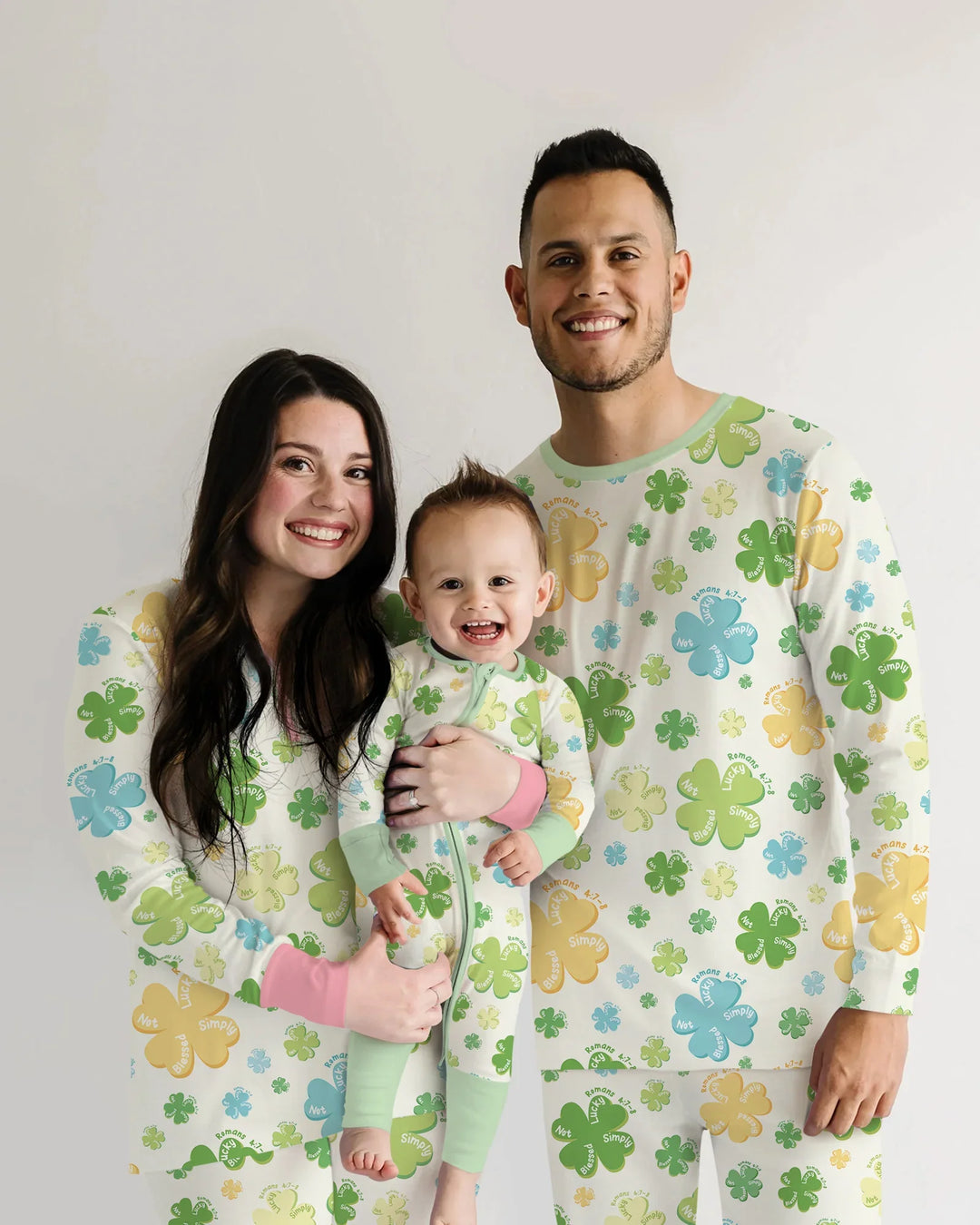 Shamrocks Print St. Patrick's Day Bamboo Women Pajama Set