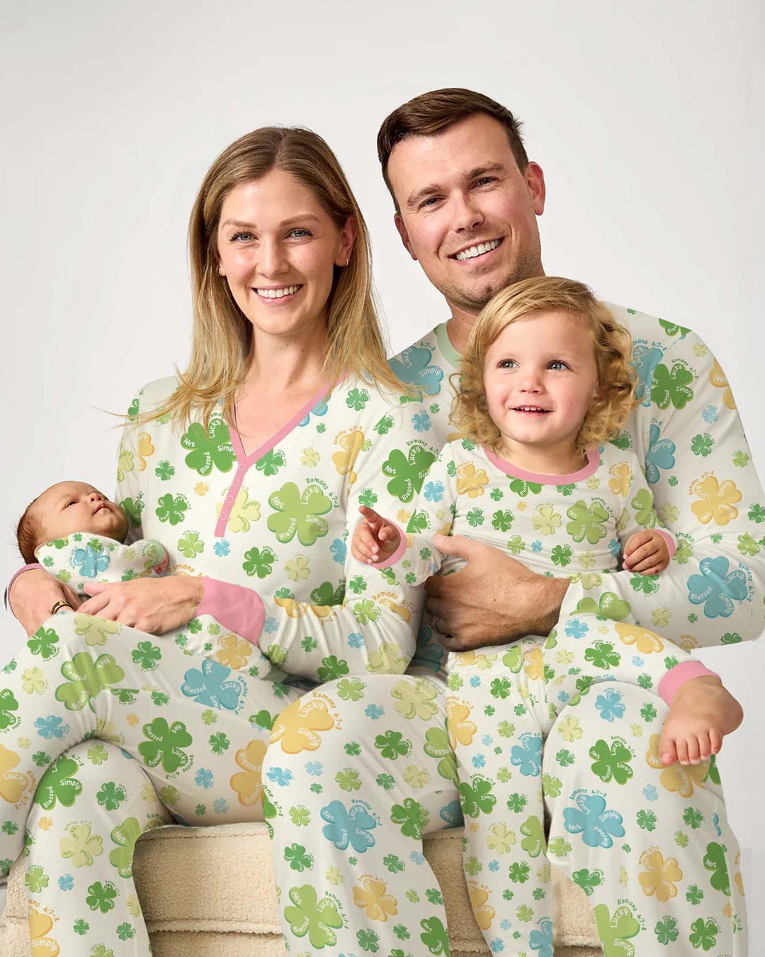 Shamrocks Print St. Patrick's Day Bamboo Bubble Romper
