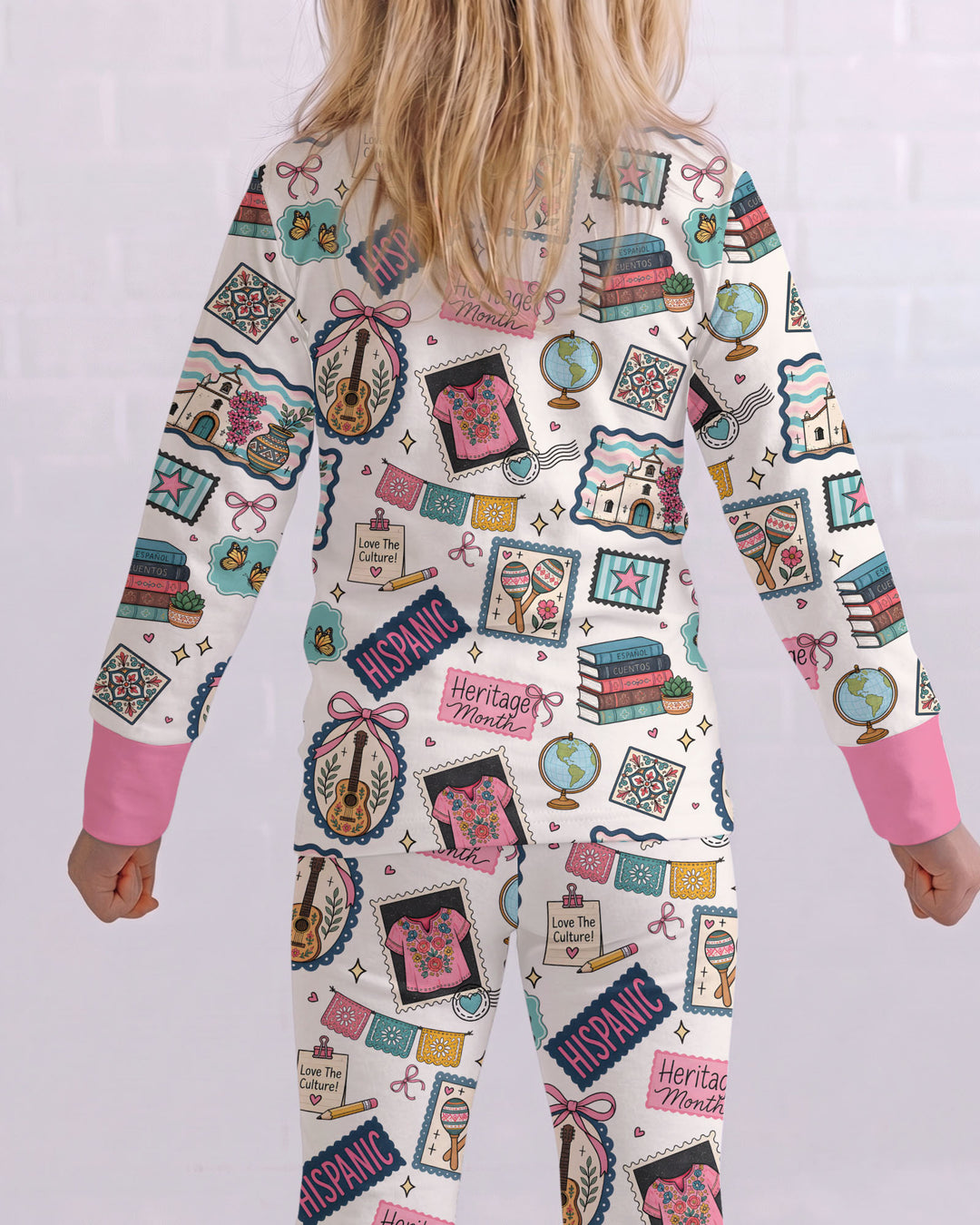 Happy Hispanic Heritage Month Bamboo Two Piece Long Sleeve Pajama Set
