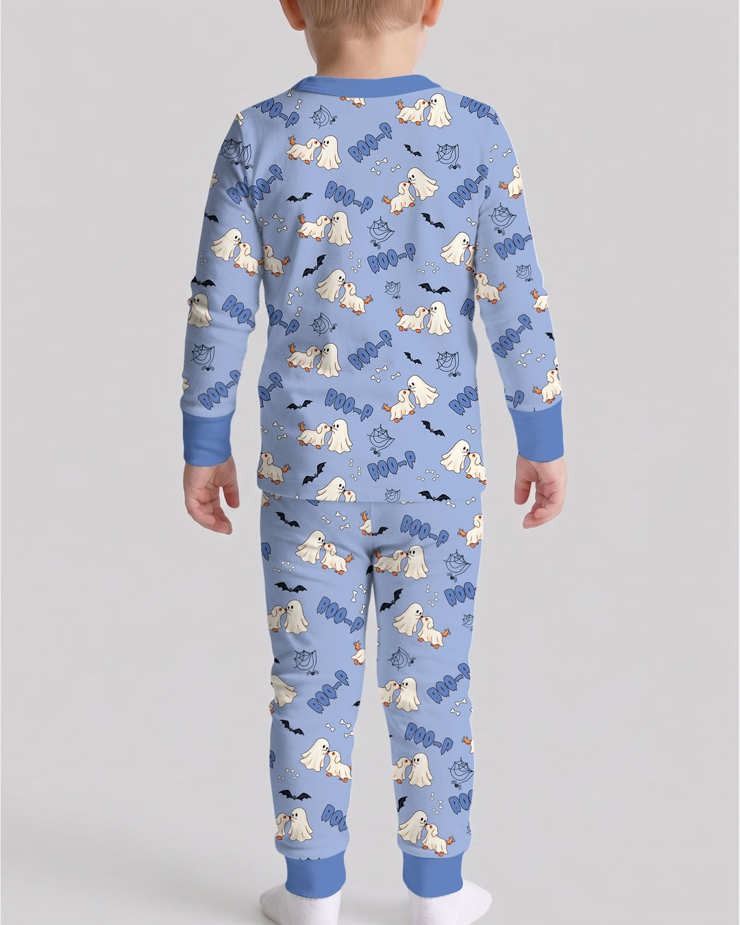 Boo-P Ghost Dog Bamboo Two Piece Long Sleeve Pajama Set