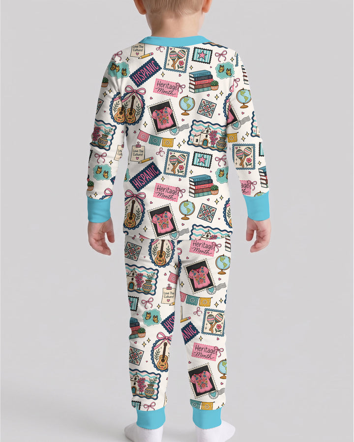 Happy Hispanic Heritage Month Bamboo Two Piece Long Sleeve Pajama Set