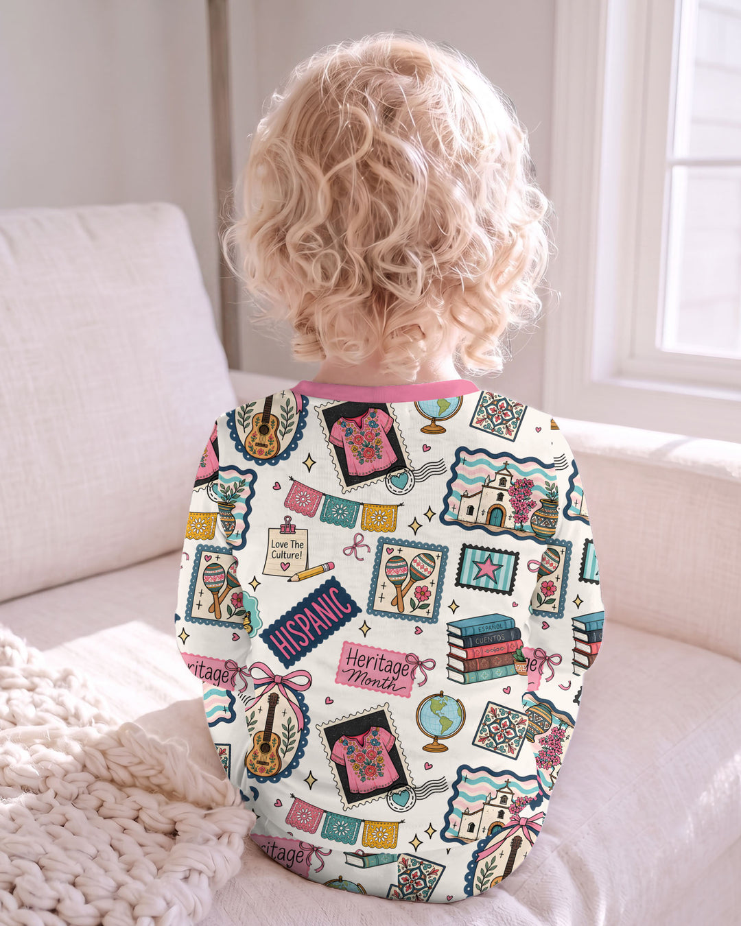 Happy Hispanic Heritage Month Bamboo Two Piece Long Sleeve Pajama Set