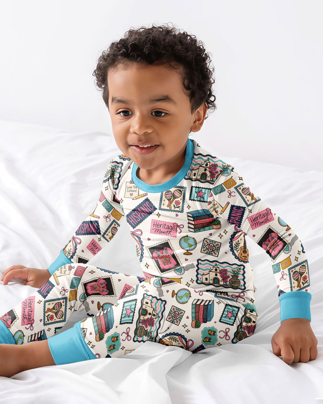 Happy Hispanic Heritage Month Bamboo Two Piece Long Sleeve Pajama Set