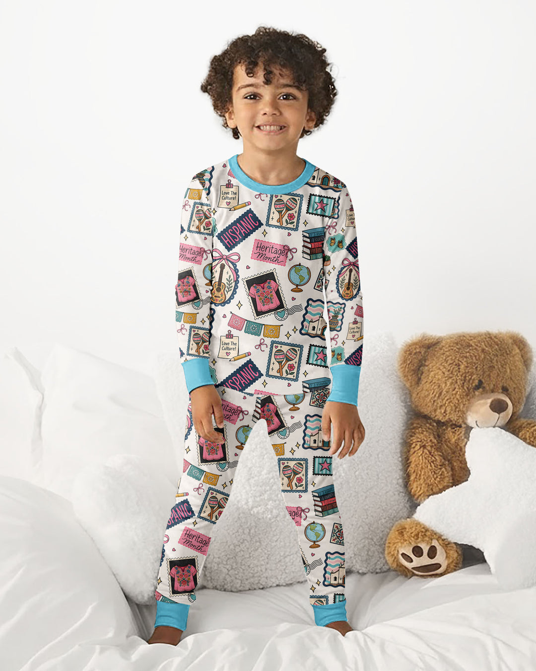 Happy Hispanic Heritage Month Bamboo Two Piece Long Sleeve Pajama Set