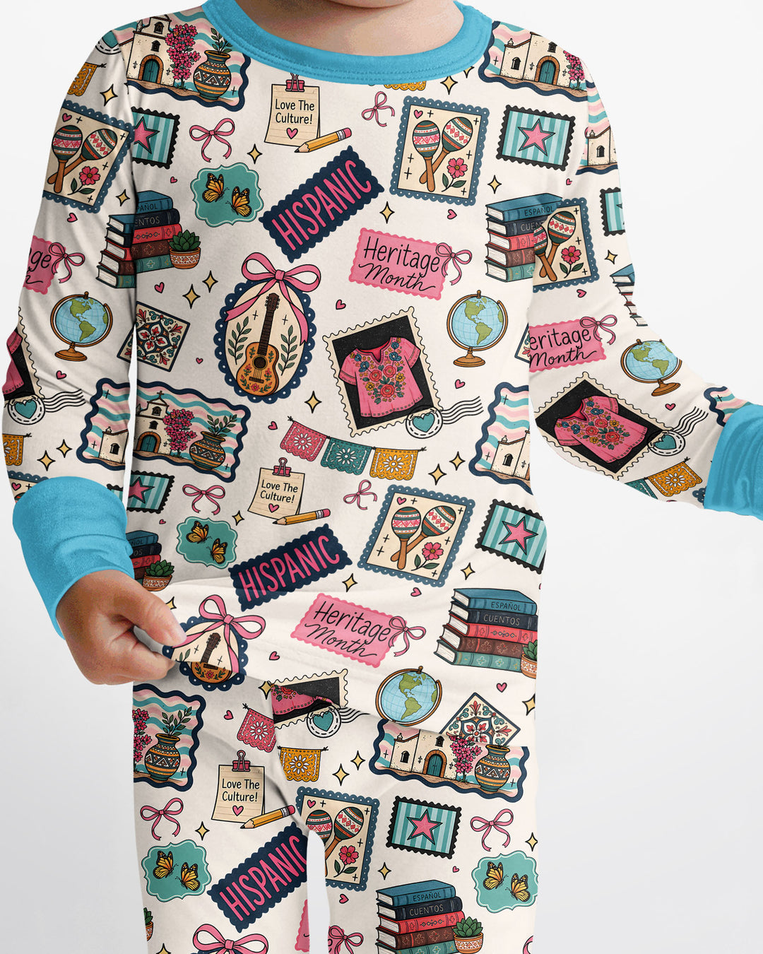 Happy Hispanic Heritage Month Bamboo Two Piece Long Sleeve Pajama Set