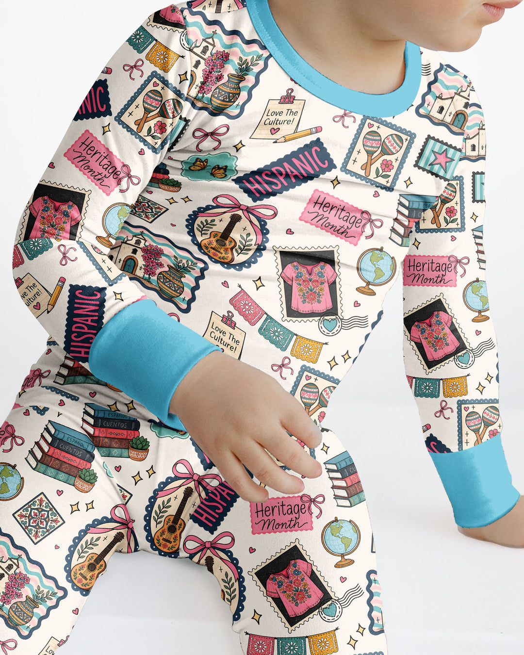 Happy Hispanic Heritage Month Bamboo Two Piece Long Sleeve Pajama Set
