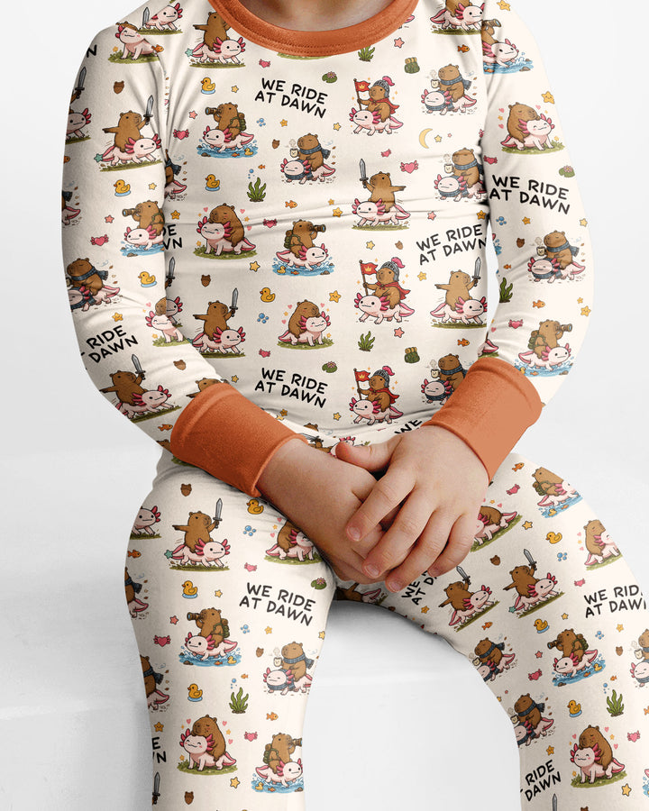 We Ride At Dawn Bamboo Two Piece Long Sleeve Pajama Set