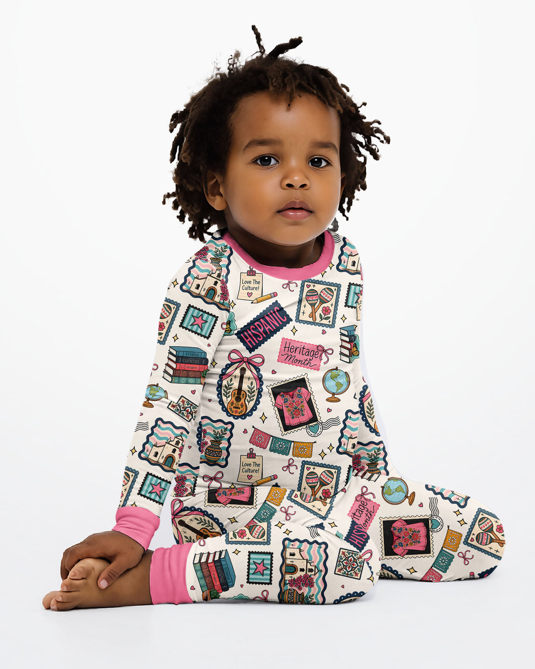 Happy Hispanic Heritage Month Bamboo Two Piece Long Sleeve Pajama Set