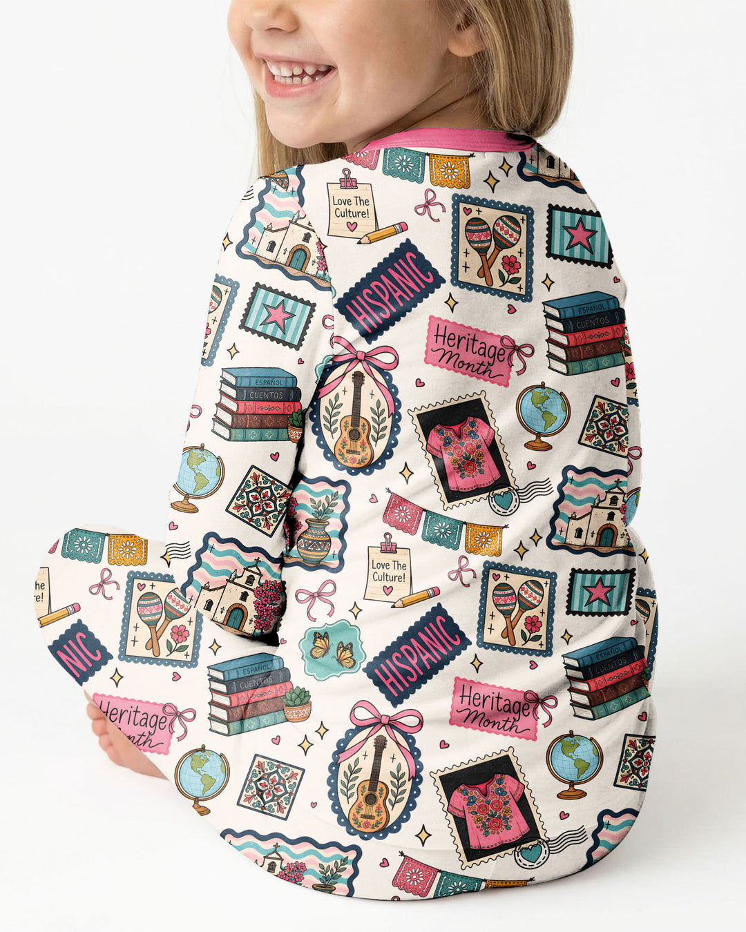 Happy Hispanic Heritage Month Bamboo Two Piece Long Sleeve Pajama Set