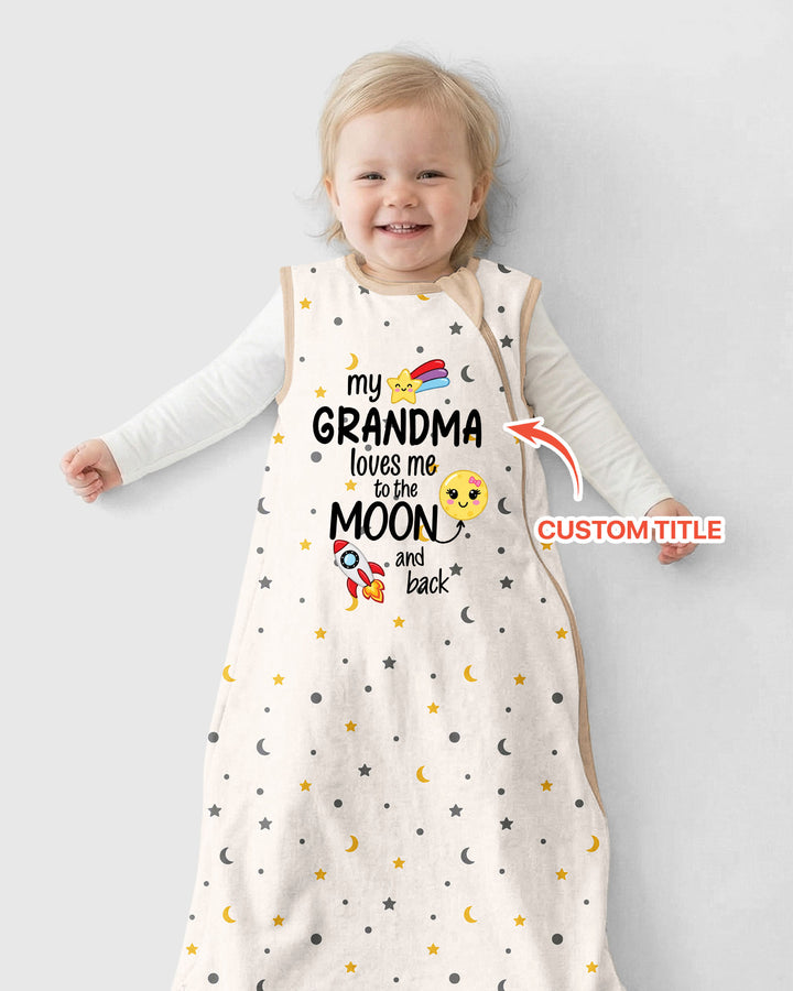 My Grandma Loves Me To The Moon And Back Bamboo Sleep Bag