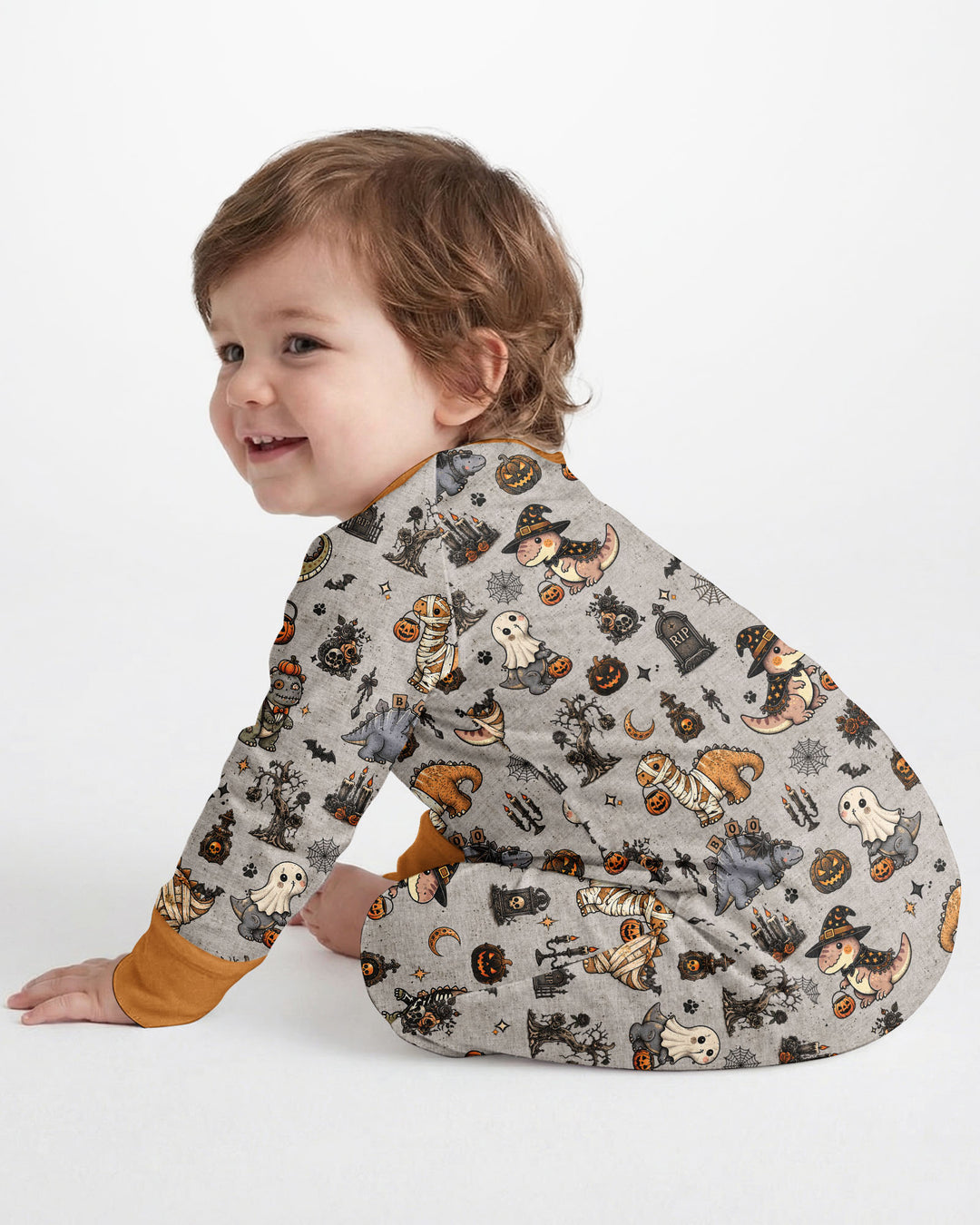 Vintage Halloween Dinosaur Bamboo Convertible Zippy