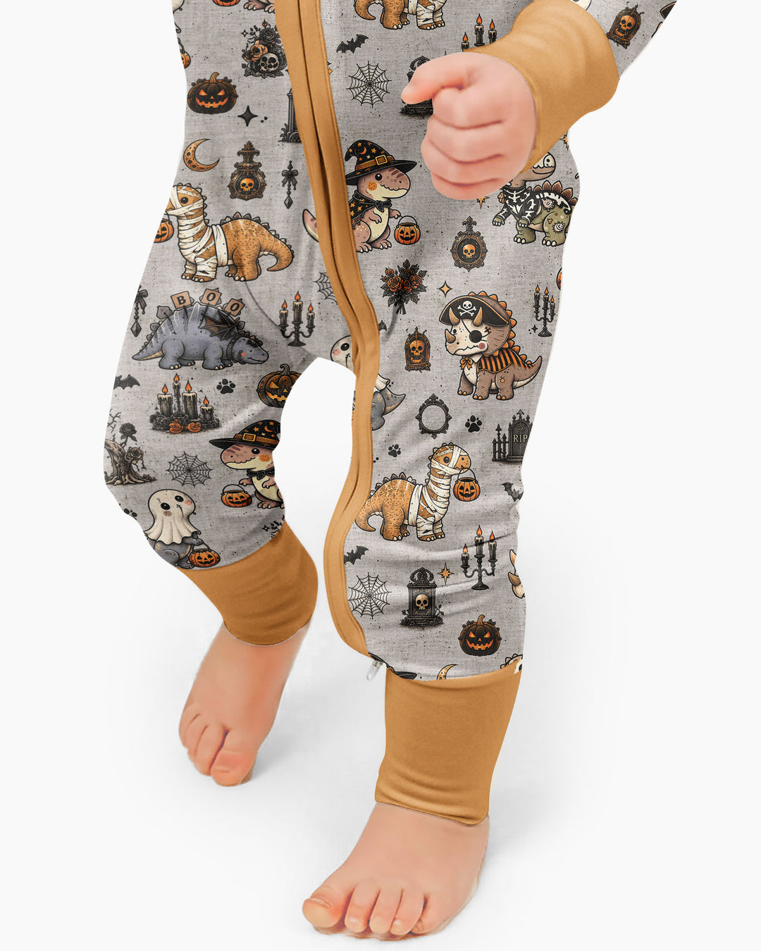 Vintage Halloween Dinosaur Bamboo Convertible Zippy