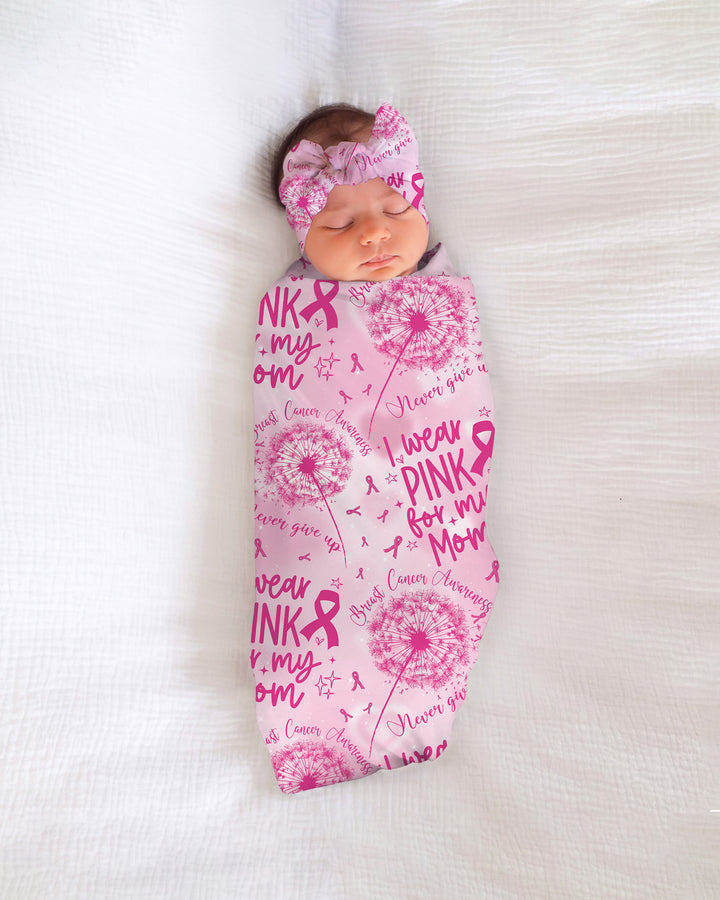 Wear Pink For My Mom Bamboo Swaddle Blanket