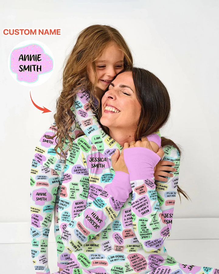 Mom & Baby Daily Affirmation Bamboo Two Piece Long Sleeve Pajama Set