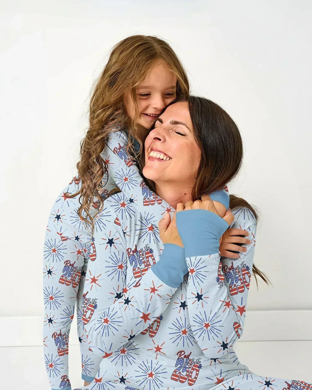 Red White and 250th Anniversary Bamboo Two Piece Long Sleeve Pajama Set