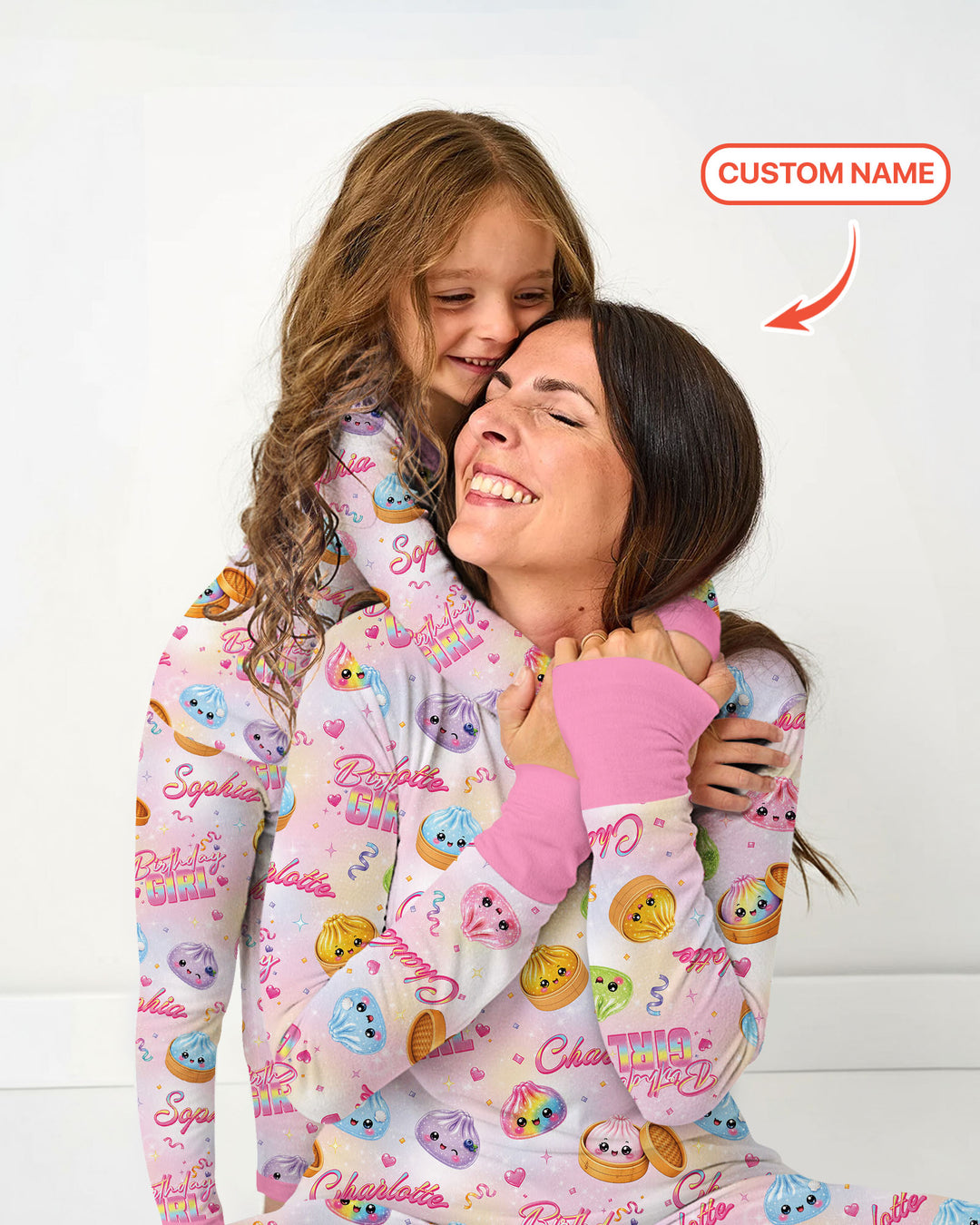 Birthday Girl Glitter Dumpling Bamboo Two Piece Long Sleeve Pajama Set