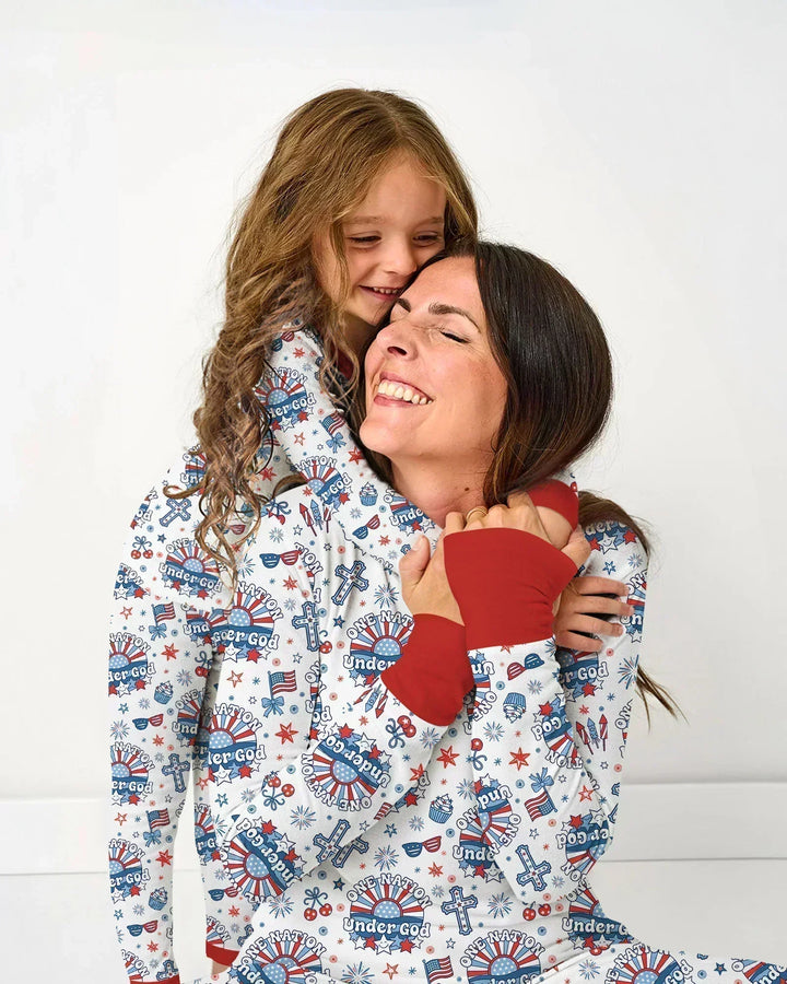 One Nation Under God Family Matching Bamboo Women Pajama Set