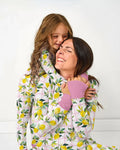 Mediterranean Lemons Family Matching Bamboo Women Pajama Set