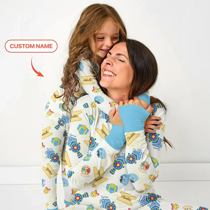 Express Train Christmas Bamboo Women Pajama Set