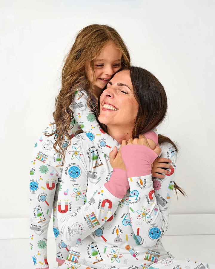 Science Fun Family Matching Bamboo Two Piece Long Sleeve Pajama Set