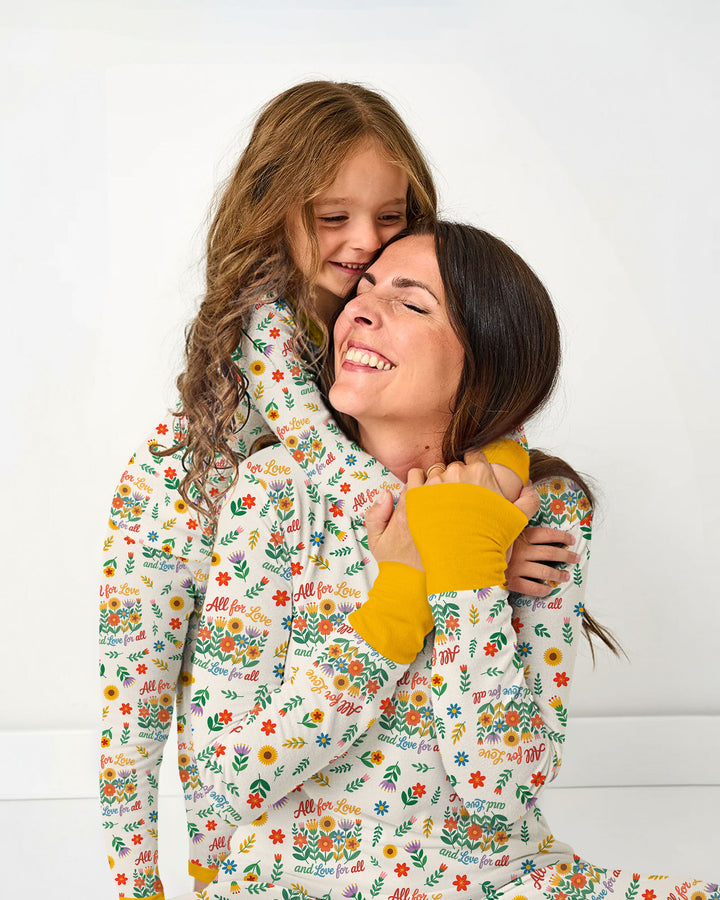 Love For All Family Matching Bamboo Two Piece Long Sleeve Pajama Set