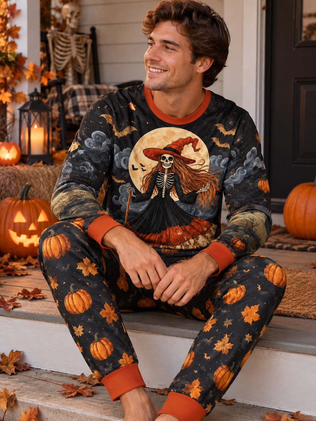 Moonlit Witch Dance Bamboo Men's Pajama Set