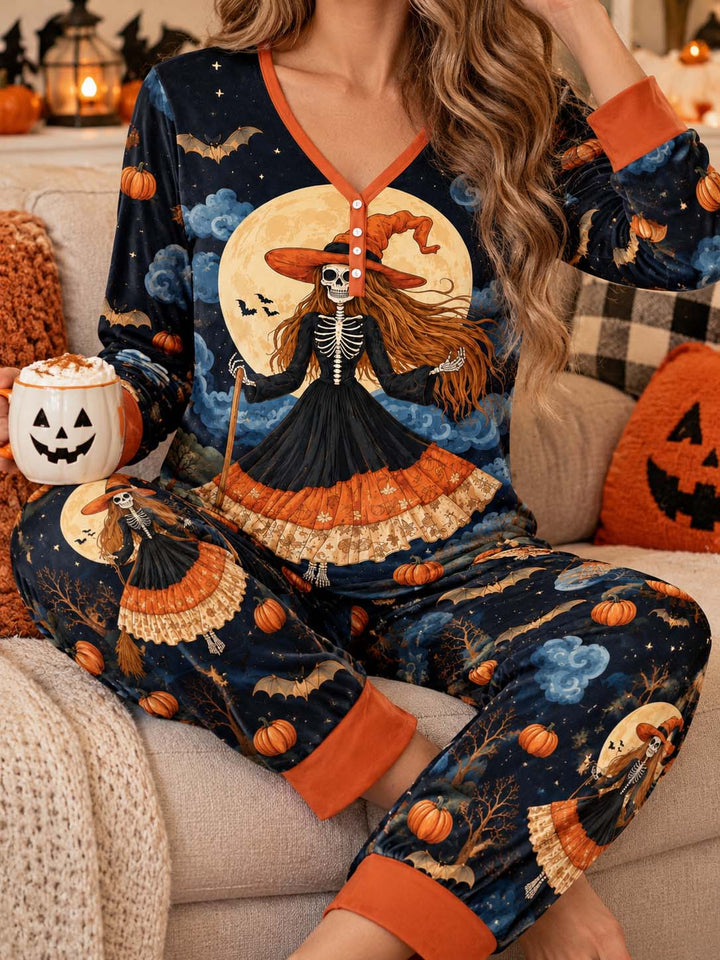 Moonlit Witch Dance Bamboo Women Pajama Set