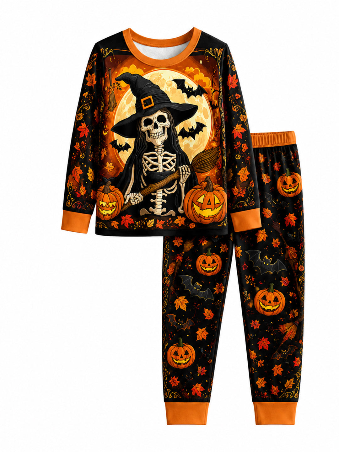 Moonlit Witch Flight Bamboo Men's Pajama Set