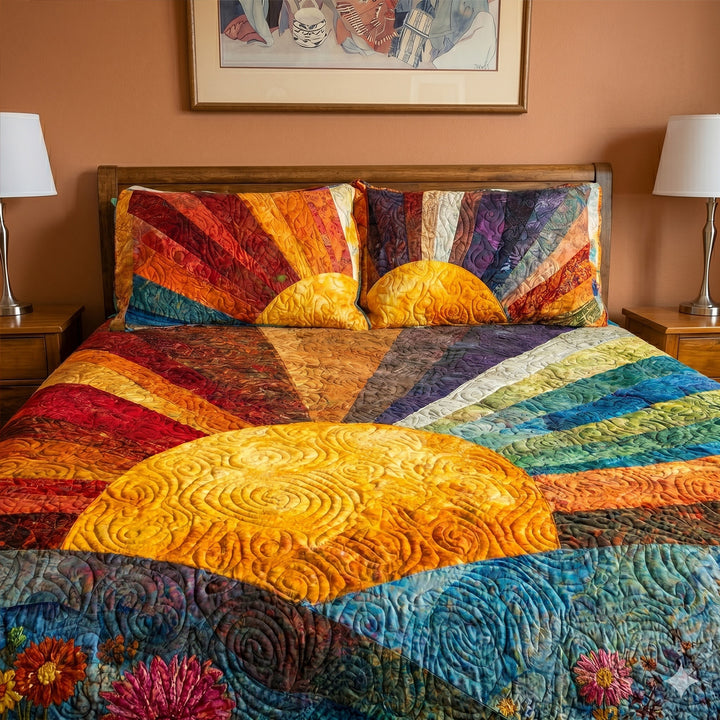 Morning Glow Bamboo Quilt Bedding Set