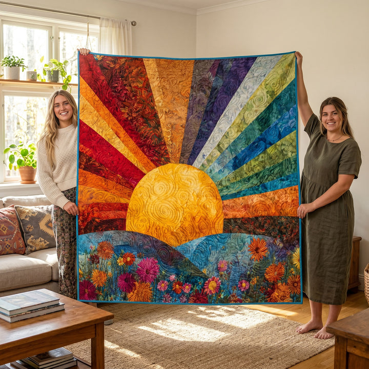 Morning Glow Bamboo Quilt Blanket