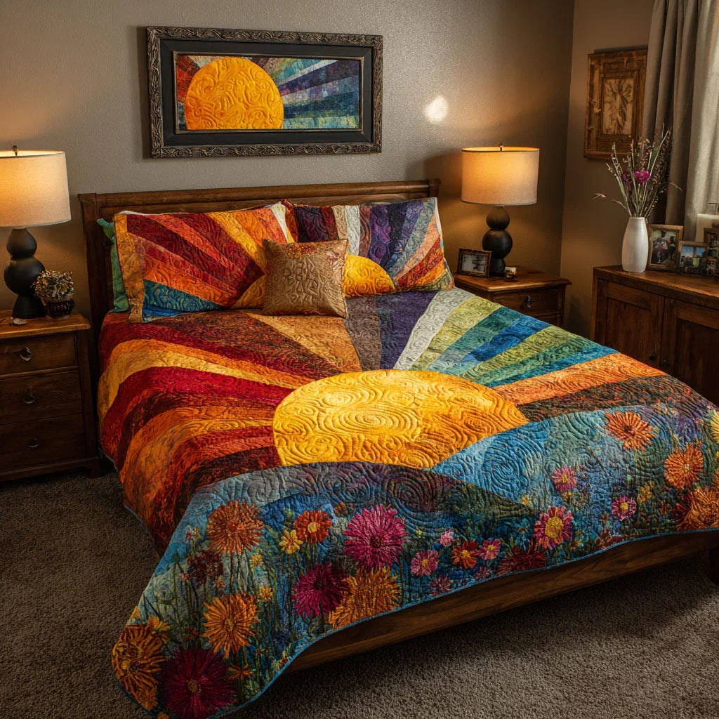 Morning Glow Bamboo Quilt Bedding Set