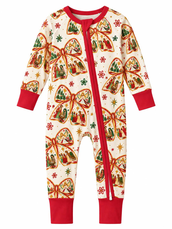 Nativity Christmas Bow Bamboo Convertible Zippy