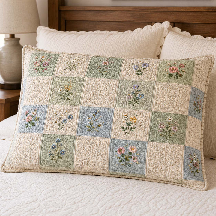 Nature Bouquet Bamboo Quilt Pillow Case
