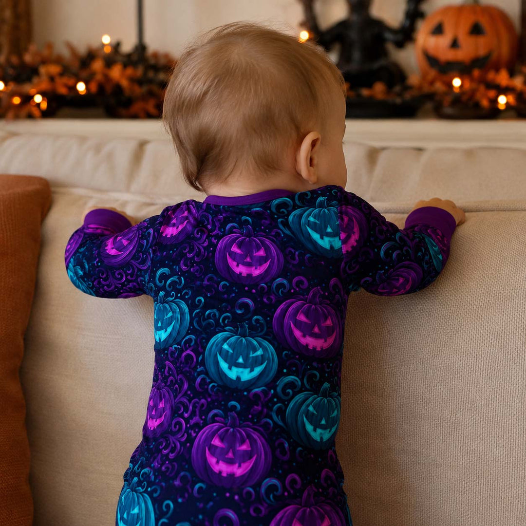 Neon Pumpkin Glow Bamboo Convertible Zippy
