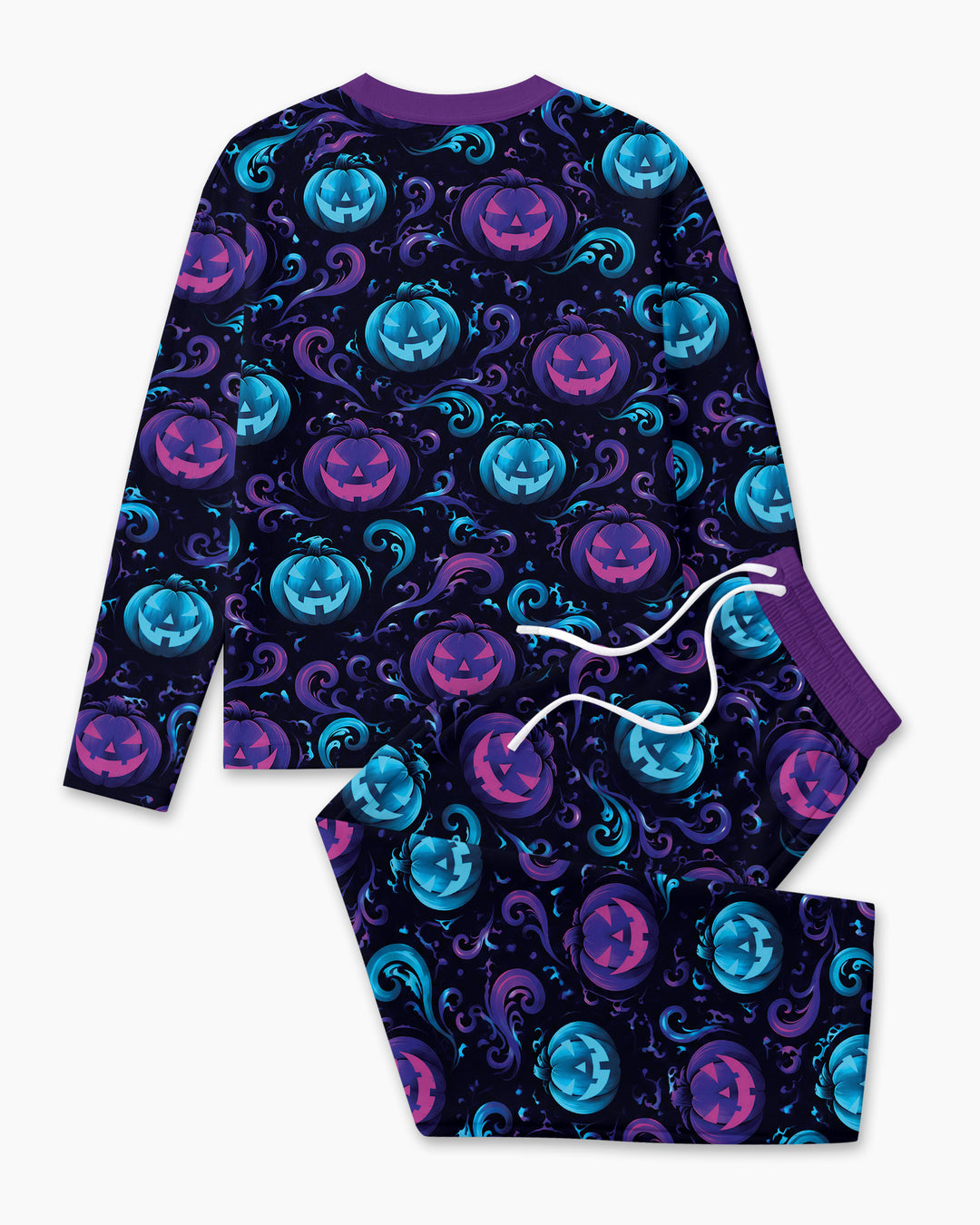 Neon Pumpkin Glow Bamboo Men's Pajama Set
