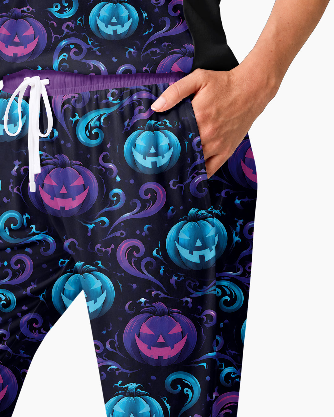 Neon Pumpkin Glow Bamboo Women Pajama Set